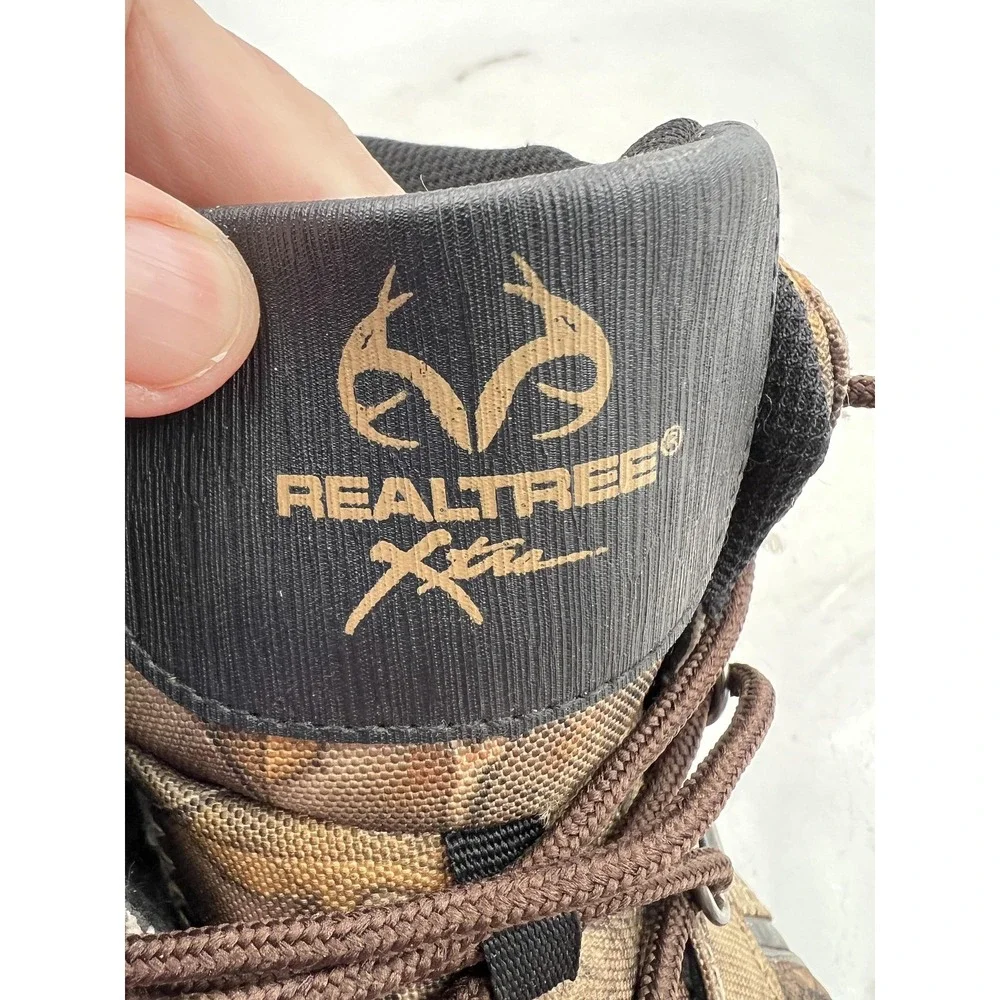Realtree Xtra Boots Shoes Boys Size 5 Camouflage Hiking Outdoor Trail Brown Camo